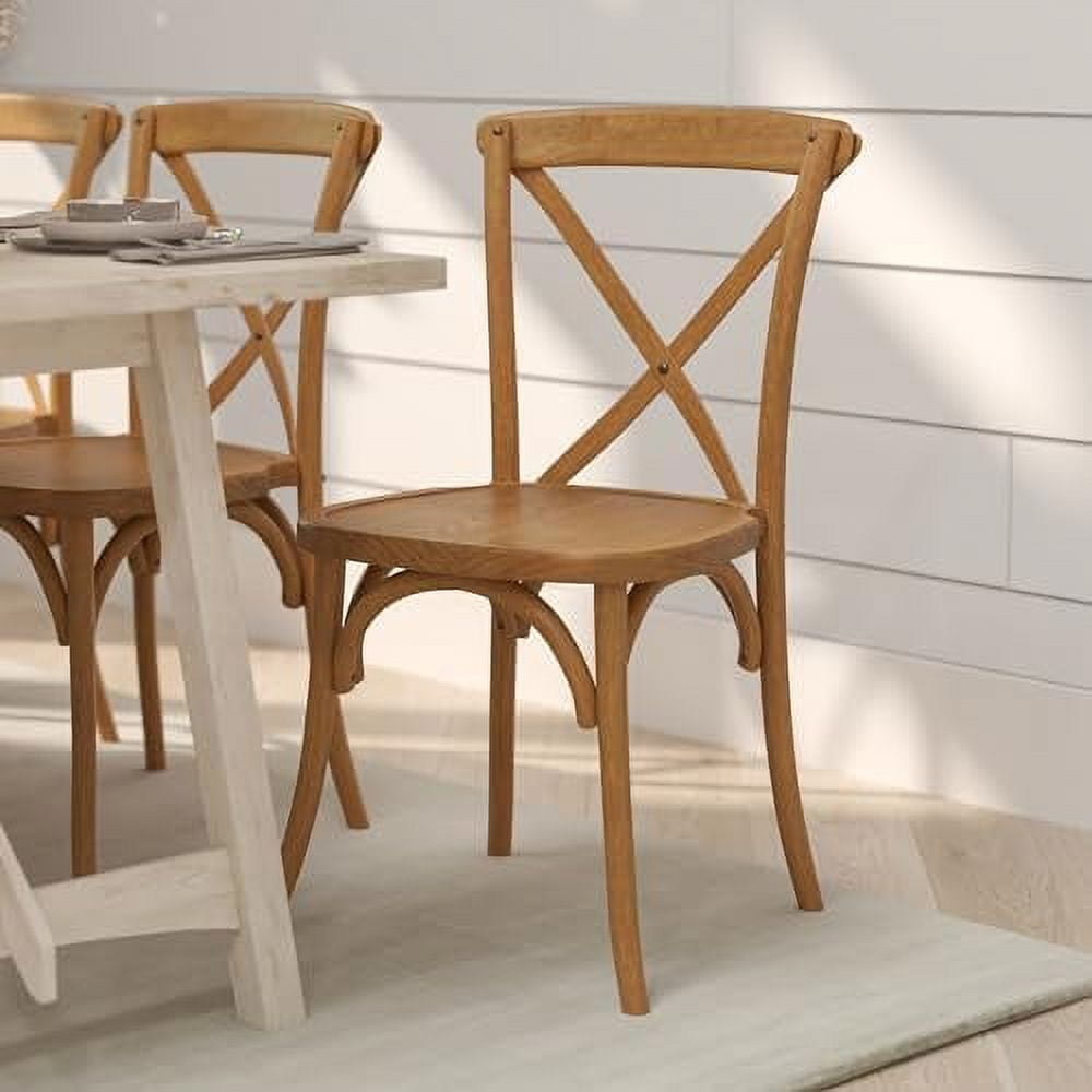 Bardstown XBack Bistro Style Wooden High Back Dining Chair in Lime