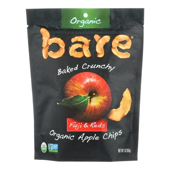 Bare Baked Crunchy Fuji & Reds Organic Apple Chips, 3 oz, 12 pack