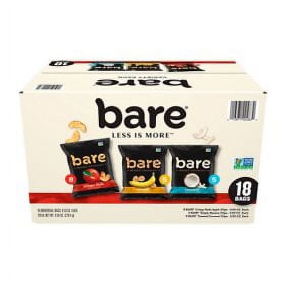 Bare Baked Crunchy Variety Pack Chips, 0.53 oz., 18 pk. Pack of 2
