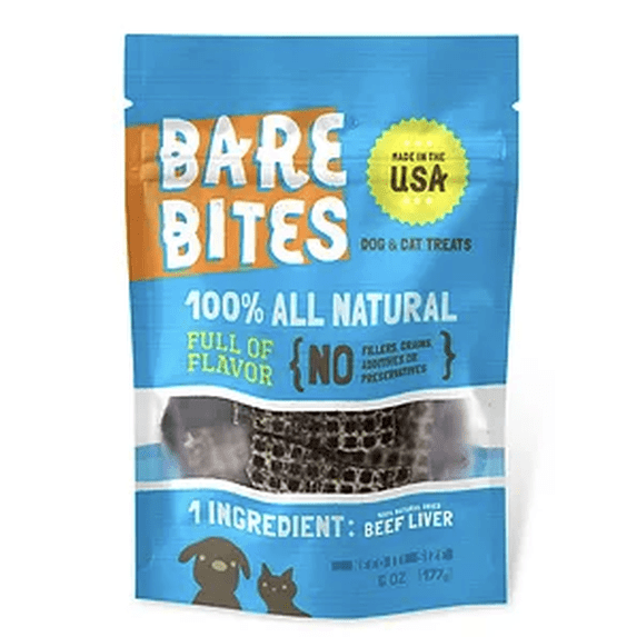 Bare Bites Beef Dog Treats, 6oz