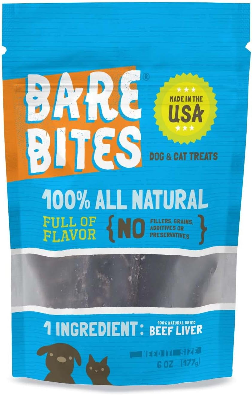 Bare Bites , Dog Treats 100 All Natural Dehydrated Beef Liver Dog