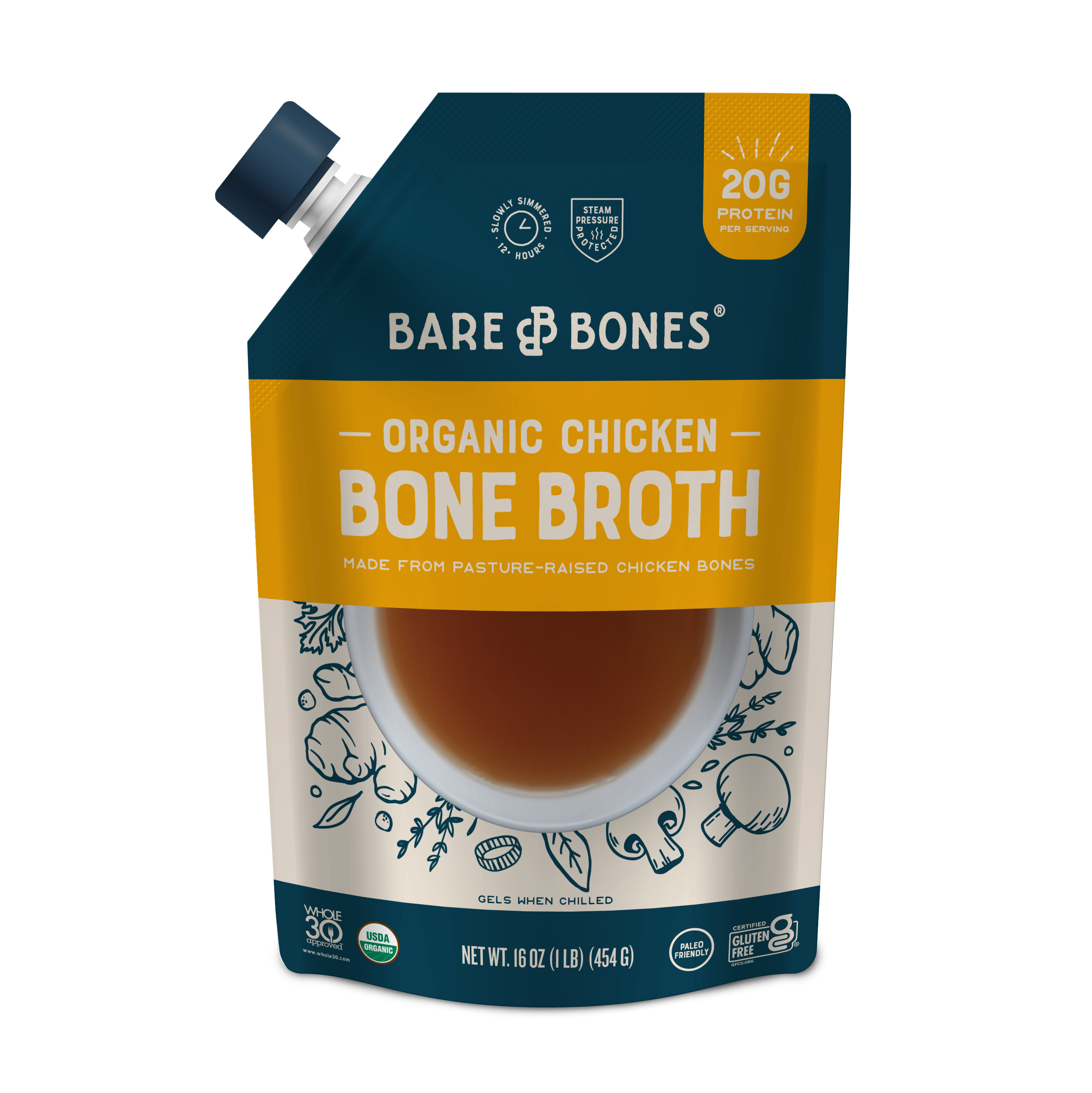 Bare Bones Chicken Bone Broth, 16 oz - image 1 of 5
