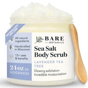 Bare Botanics Body Scrub Lavender Tea Tree Sea Salt Scrub 24 oz