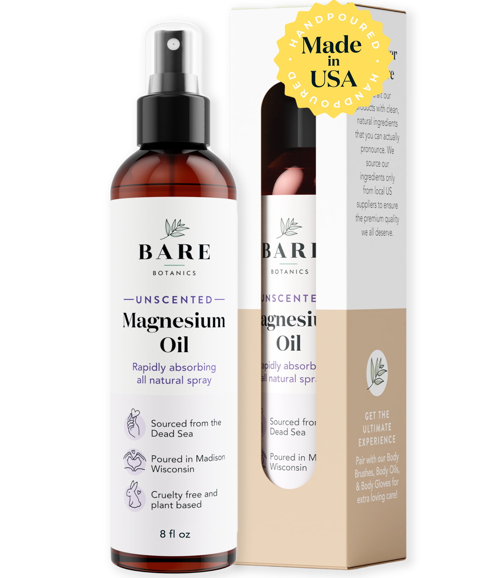 Bare Botanics Topical Magnesium Oil Spray 8 fl oz