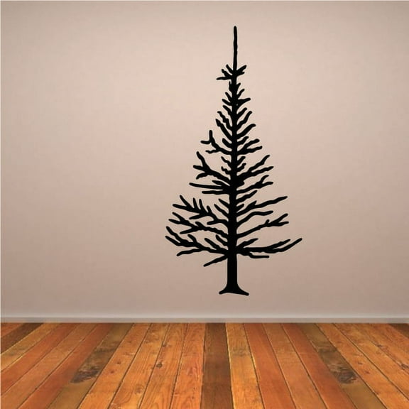 Bare Christmas Pine Tree Decal - 36 Inches