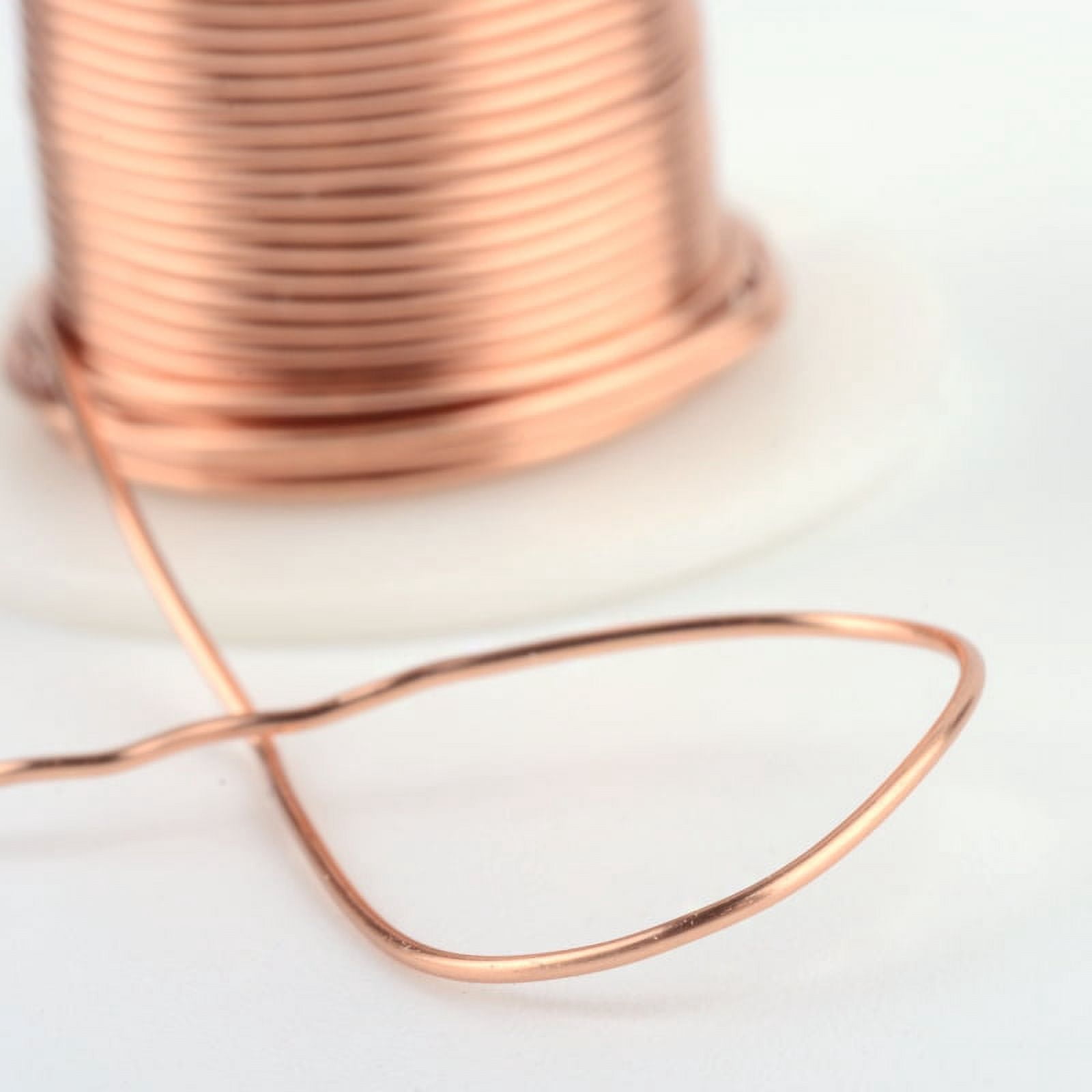 Bare Copper Wire Copper Jewelry Craft Wire Rose Gold 24 Gauge 0.5mm about 59.05 Feet(18m)/roll