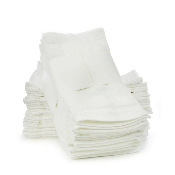 Bare Cotton Eco Washcloths - White - Set of 12