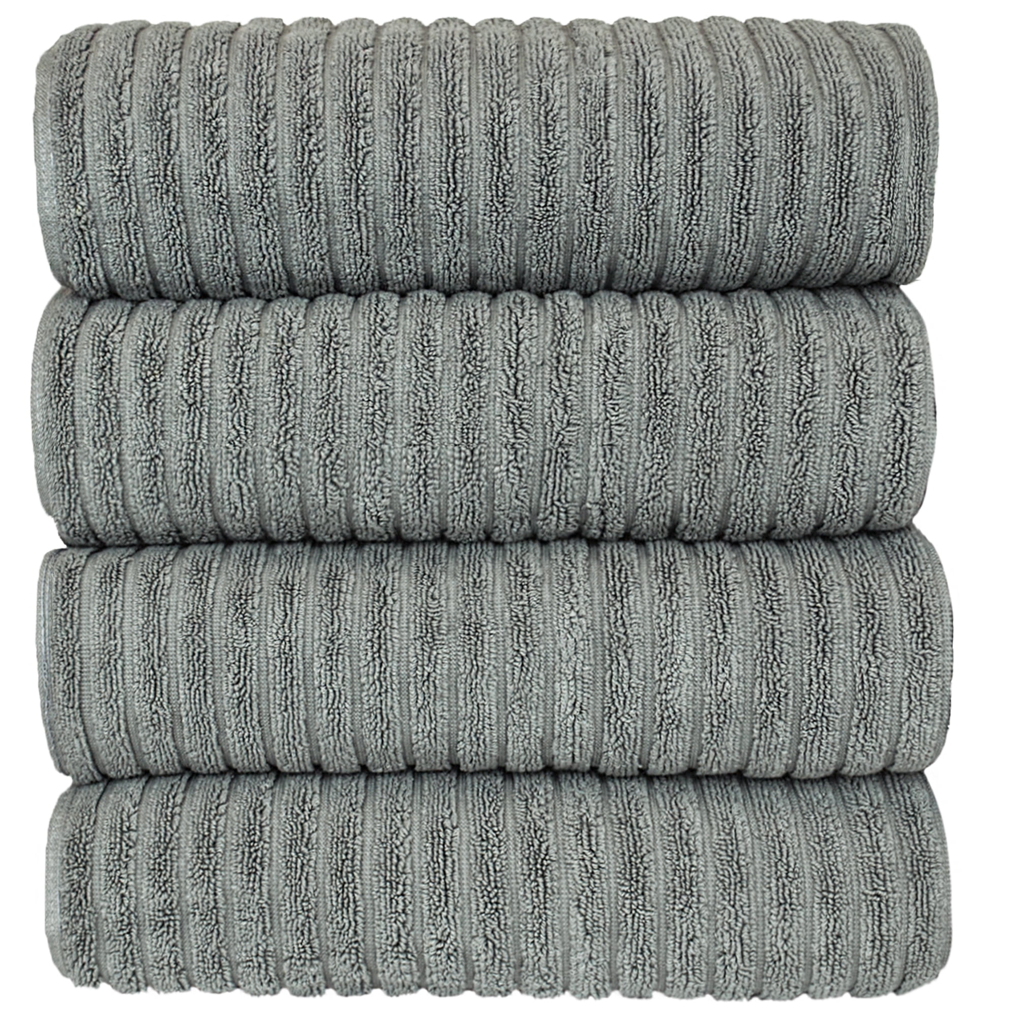 Orren Ellis Byron Turkish Cotton Bath Towel (Set of 4), Gray