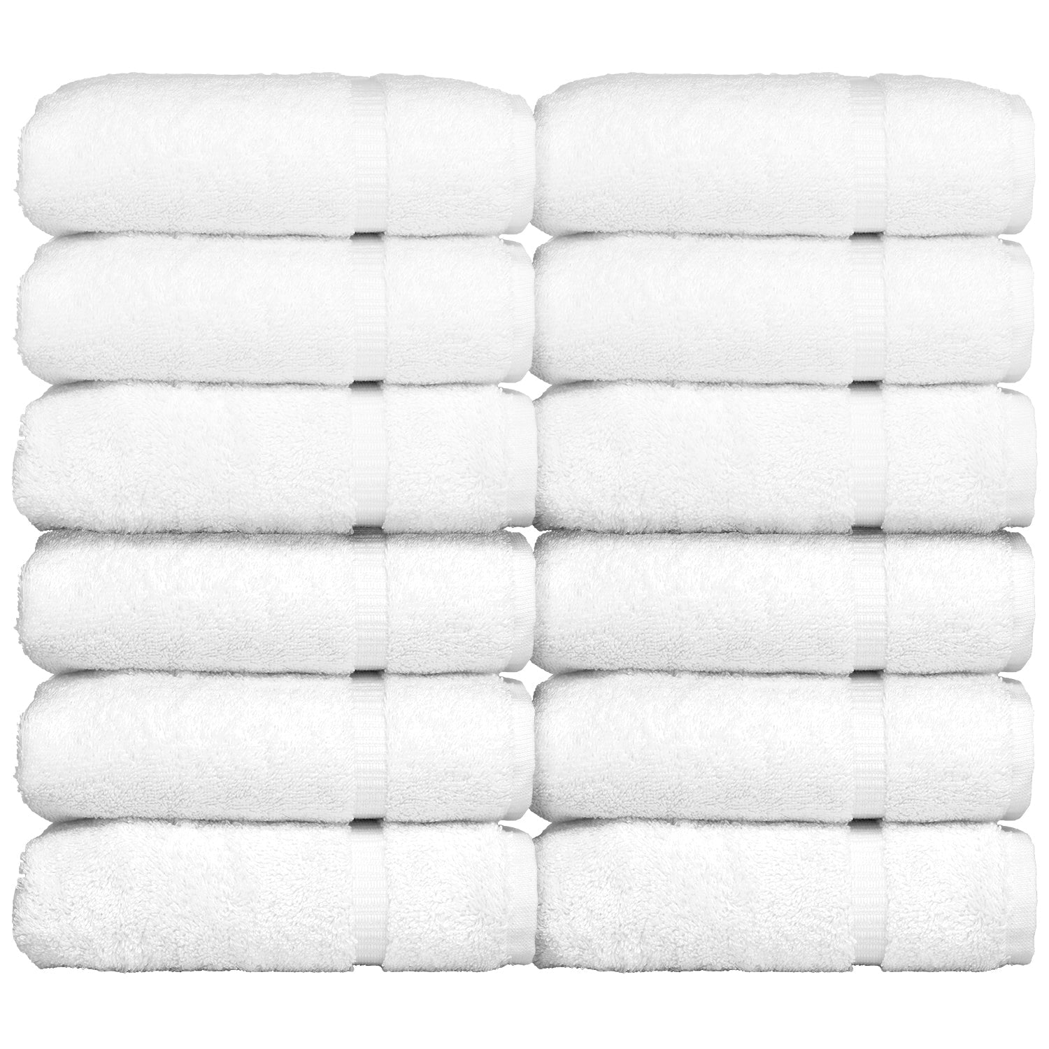 Bare Cotton Luxury Hotel & Spa Towel 100% Genuine Turkish Cotton Hand Towels -Cranberry-Dobby border- Set of 6