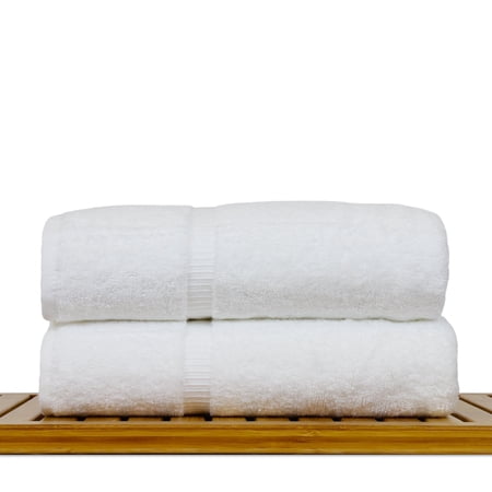 Bare Cotton Towels & Washcloths, White, 2 Count