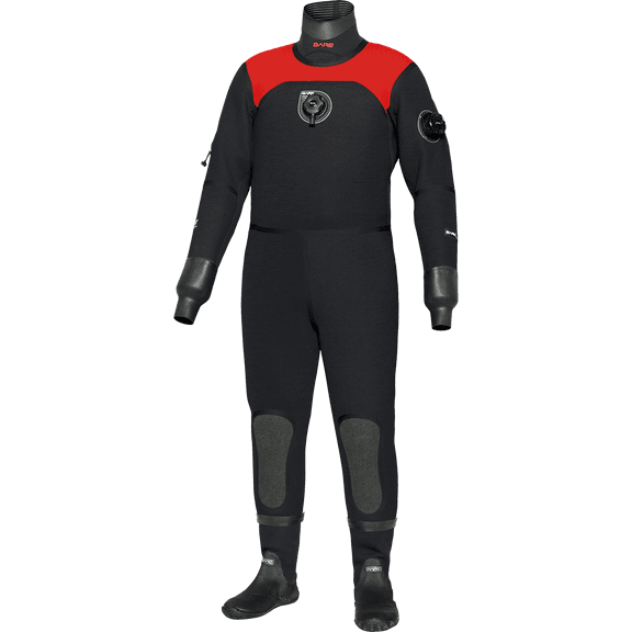 Bare D6 HD Pro Dry Suit, Red - ML