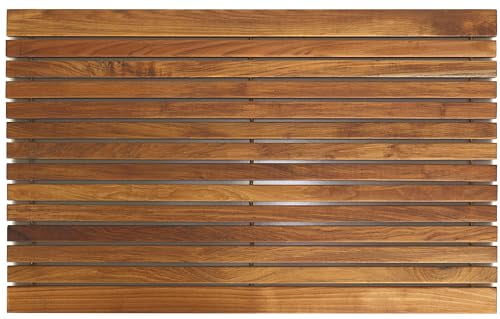 Zen Teak Wood Spa Shower Mat with Oiled Finish