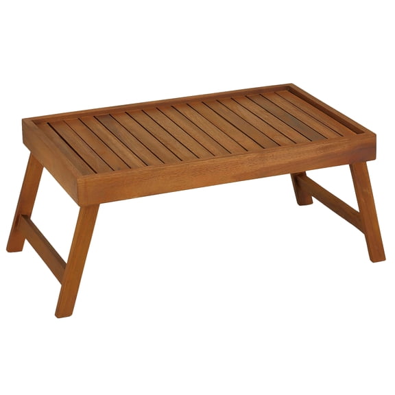 Bare Decor Coco Bed Tray Table in Solid Teak Wood