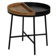 thumbnail image 1 of Bare Decor Dalma Accent Table with Half Wood Top and Half Metal, Round 22", 1 of 1