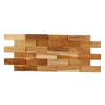 thumbnail image 1 of Bare Decor EZ-Wall Brick 3D Pattern Tile in Solid Teak Wood Natural Finish, Set of 10, 1 of 6