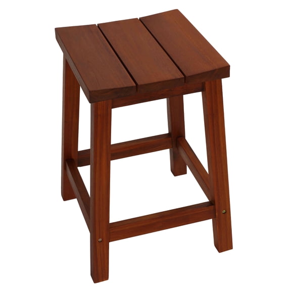 Bare Decor Socorro Solid Teak Wood Backless Counter Stool, 25"
