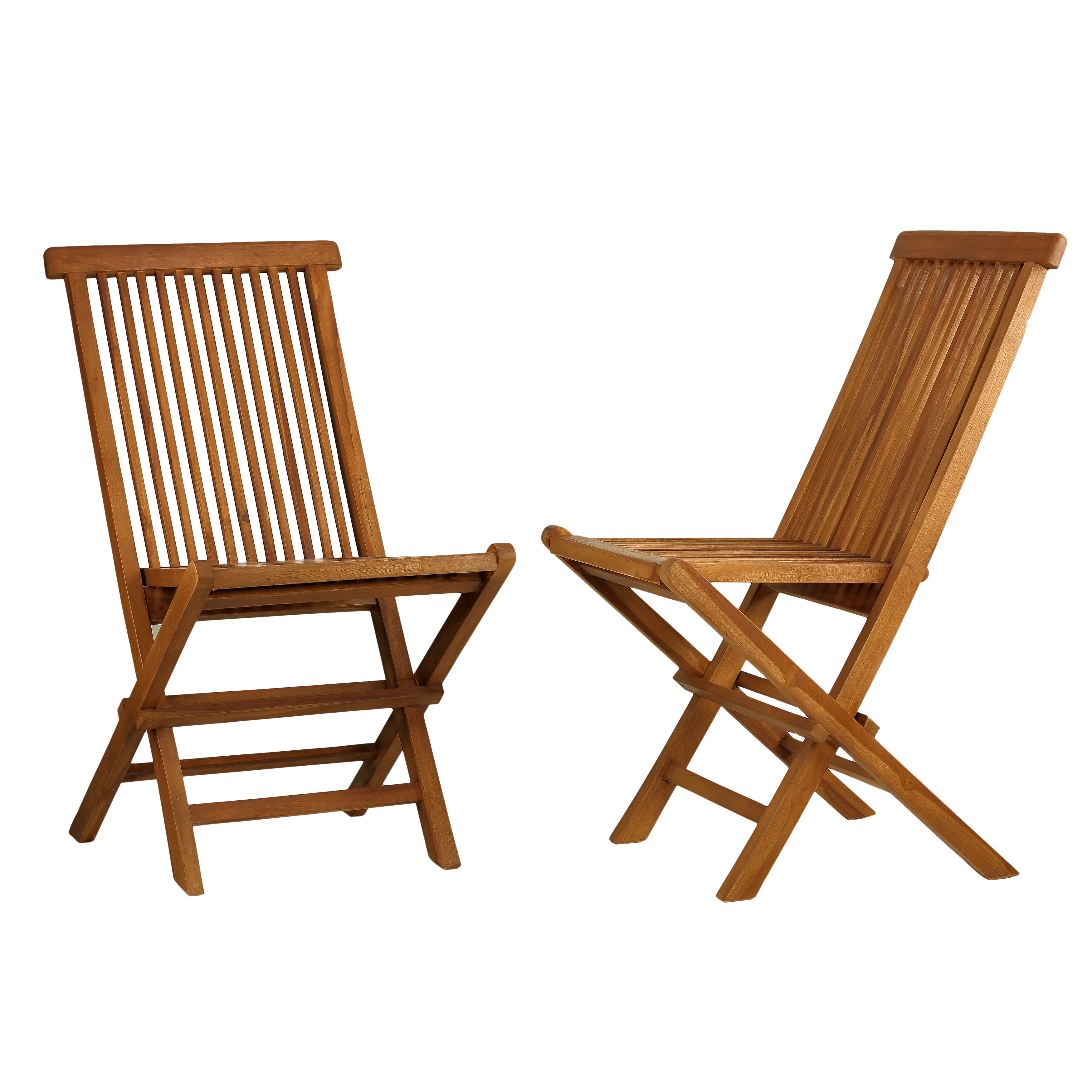 Bare Decor  Vega Golden Teak Wood Outdoor Folding Chair (Set of 2) - image 1 of 4