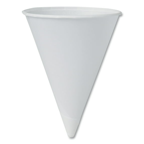Solo Cone Water Cups, 4.25 oz, Paper, White, 200/Bag, 25 Bags/Carton