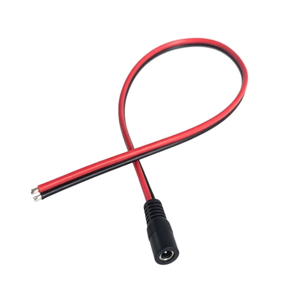 Bare-End DC5521 Power Pigtail Cable for Direct Wiring, Soldering, and Compatible Electronic Equipment Repair Projects