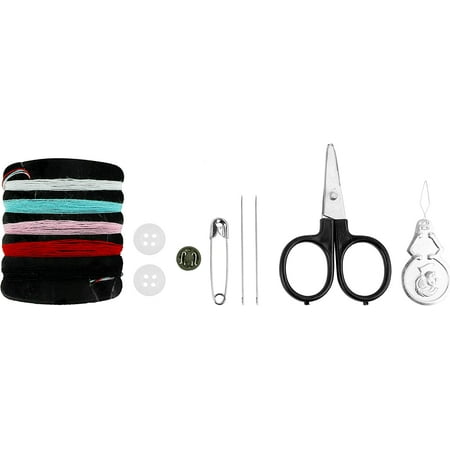Bare Essentials Sewing Kit for Home, Travel & Emergencies (Gold Lines)