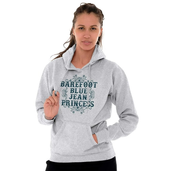 Bare Foot Buck Wild Cute Southern Hoodie Sweatshirt Women Brisco Brands M