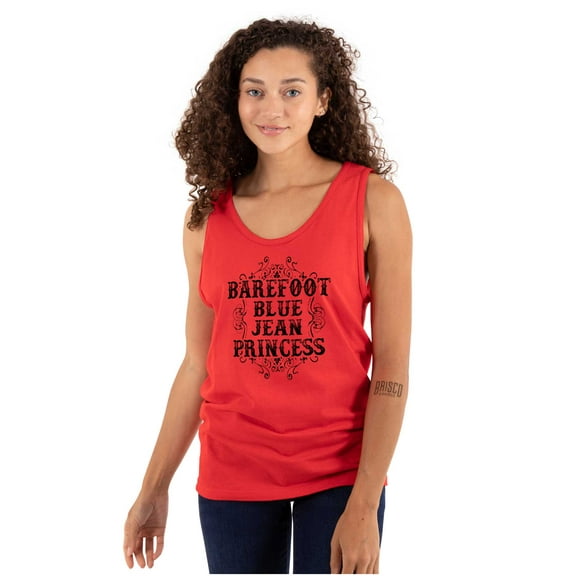 Bare Foot Buck Wild Cute Southern Tank Top Tee Shirt Women Brisco Brands S