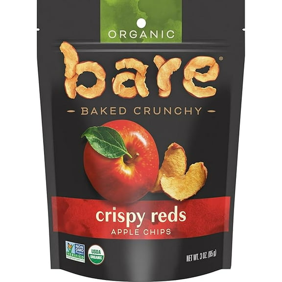 Bare Gluten Free Organic Apple Chips, Fuji and Red, 3.3 Ounce