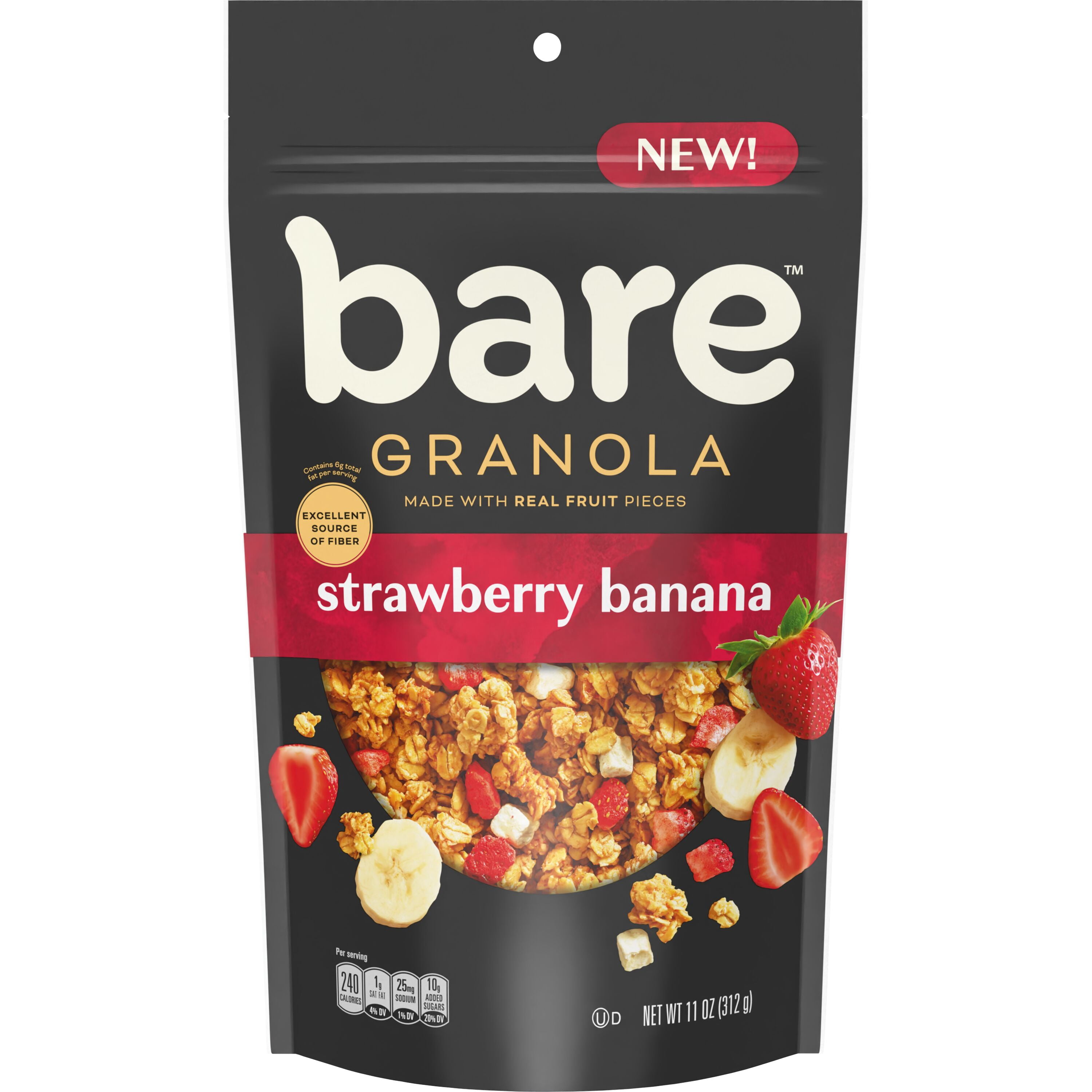 Banana-strawberry granola
