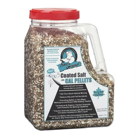 Bare Ground 12lb jug coated granular ice melt with calcium chloride granules