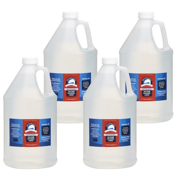 Bare Ground Bolt BGB-4C Fast-Acting CaCl2 Ice Melt Liquid for All Surfaces, 128 oz 1 Gallon - Pack of 4