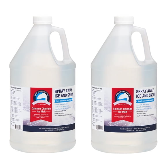 Bare Ground Winter Bare Ground Solutions BGB-1C Fast-Acting Ice Melt Liquid, 128 oz 1 Gallon,Pack of 2