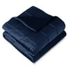 Size: 40"x60" - 10lbs, Actual Color: Minky Fleece Dark Blue