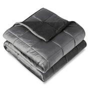 Bare Home 10 lbs Weighted Blanket for Kids - 40" x 60" - Minky Fleece, Gray