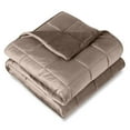 thumbnail image 1 of Bare Home 10 lbs Weighted Blanket for Kids - 40" x 60" - Minky Fleece, Taupe, 1 of 10