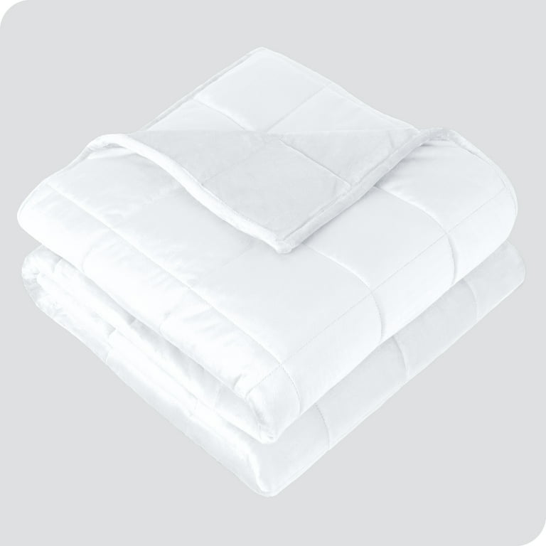 Bare Home 10 lbs Weighted Blanket for Kids 40 x 60 Minky Fleece White Walmart