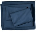 thumbnail image 1 of Bare Home 100% Cotton Flannel Deep Pocket 4-Piece Sheet Set with 2 Bonus Pillowcases (Full XL, Dark Blue), 1 of 6