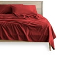 thumbnail image 1 of Bare Home 100% Cotton Flannel Sheet Set, Heavyweight, Deep Pocket (King, Red), 1 of 5