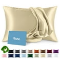 thumbnail image 1 of Bare Home 100% Mulberry Silk Envelope Pillowcase - Perfect for Hair and Skin - Premium 6A Grade, 19 Momme Silk - King, Champange, 1 of 9