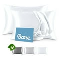 thumbnail image 1 of Bare Home 100% Mulberry Silk Zipper Pillowcase - Perfect for Hair and Skin - Premium 6A Grade, 19 Momme Silk - Queen - 2 Pack, White, 1 of 9