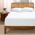 thumbnail image 1 of Bare Home 100% Organic Cotton Fitted Sheet - Jersey Weave - 150 GSM - King, White, 1 of 9