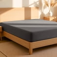 thumbnail image 1 of Bare Home 100% Organic Cotton Fitted Sheet - Percale Weave  - California King, Gray, 1 of 10