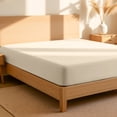 thumbnail image 1 of Bare Home 100% Organic Cotton Fitted Sheet - Percale Weave  - Full,  Sand, 1 of 10