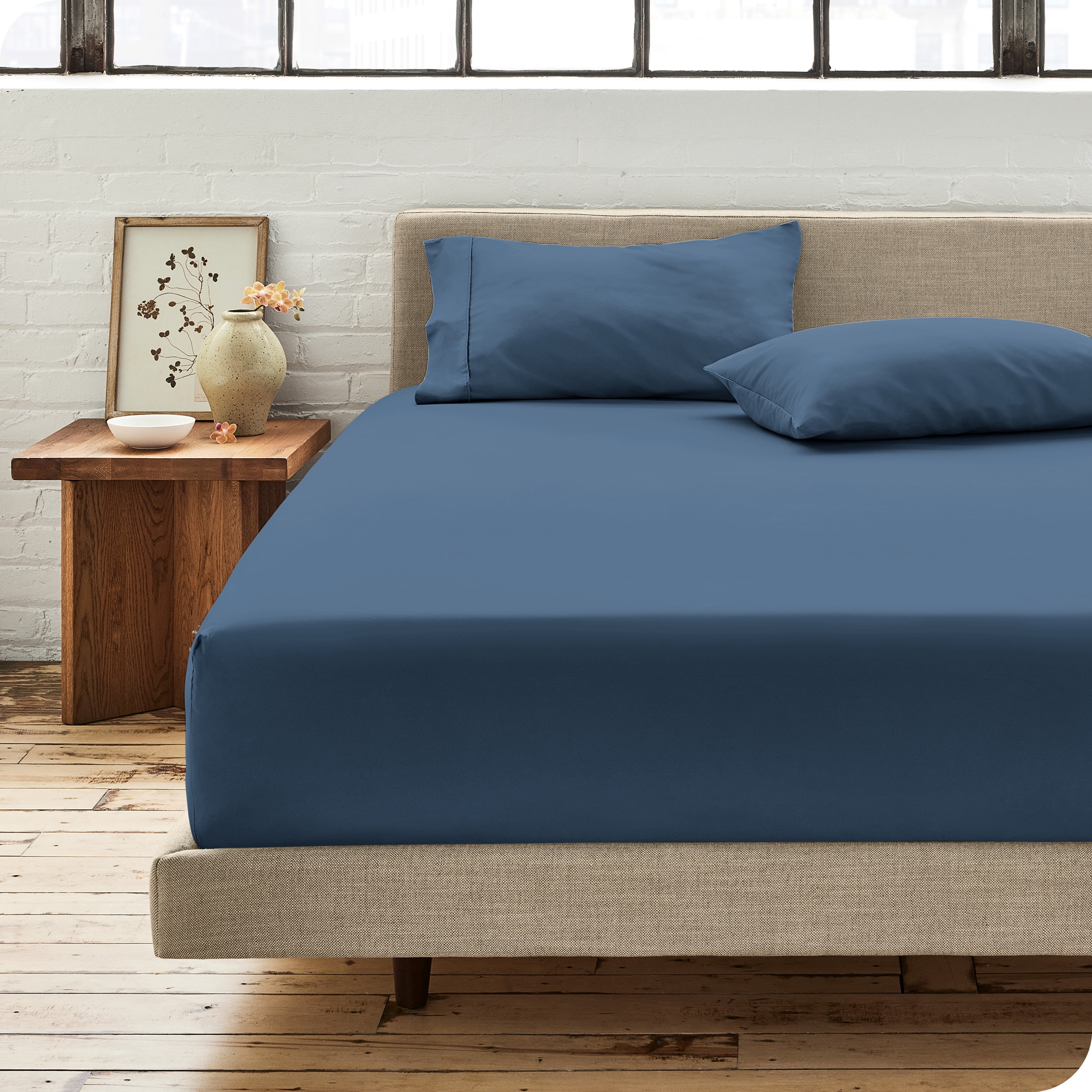 Twin XL Bering Sea Organic Cotton Percale Fitted Sheet