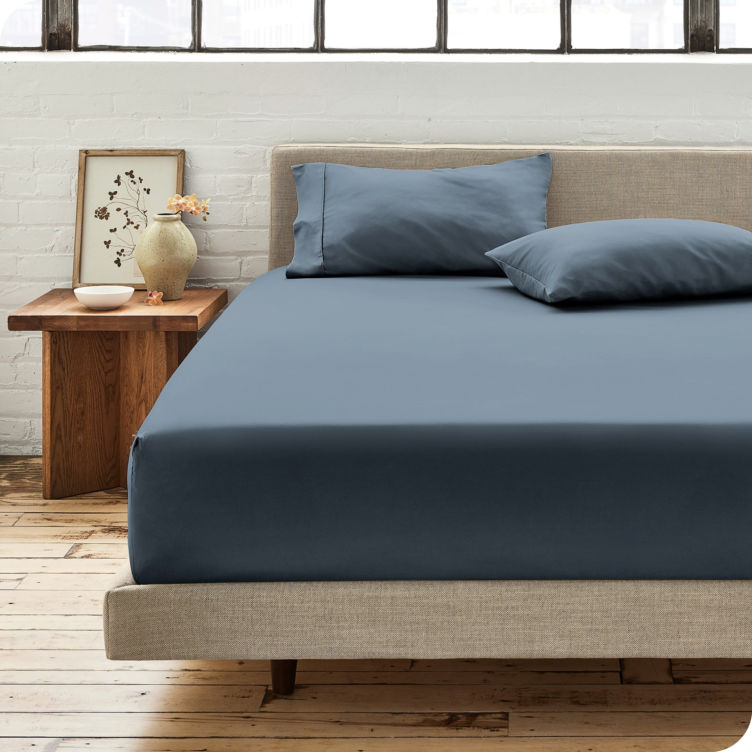 Twin XL Bering Sea Organic Cotton Percale Fitted Sheet