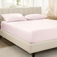 thumbnail image 1 of Bare Home 100% Organic Cotton Fitted Sheet - Sateen Weave - 400 Thread Count - Queen, Dusty Pink, 1 of 9