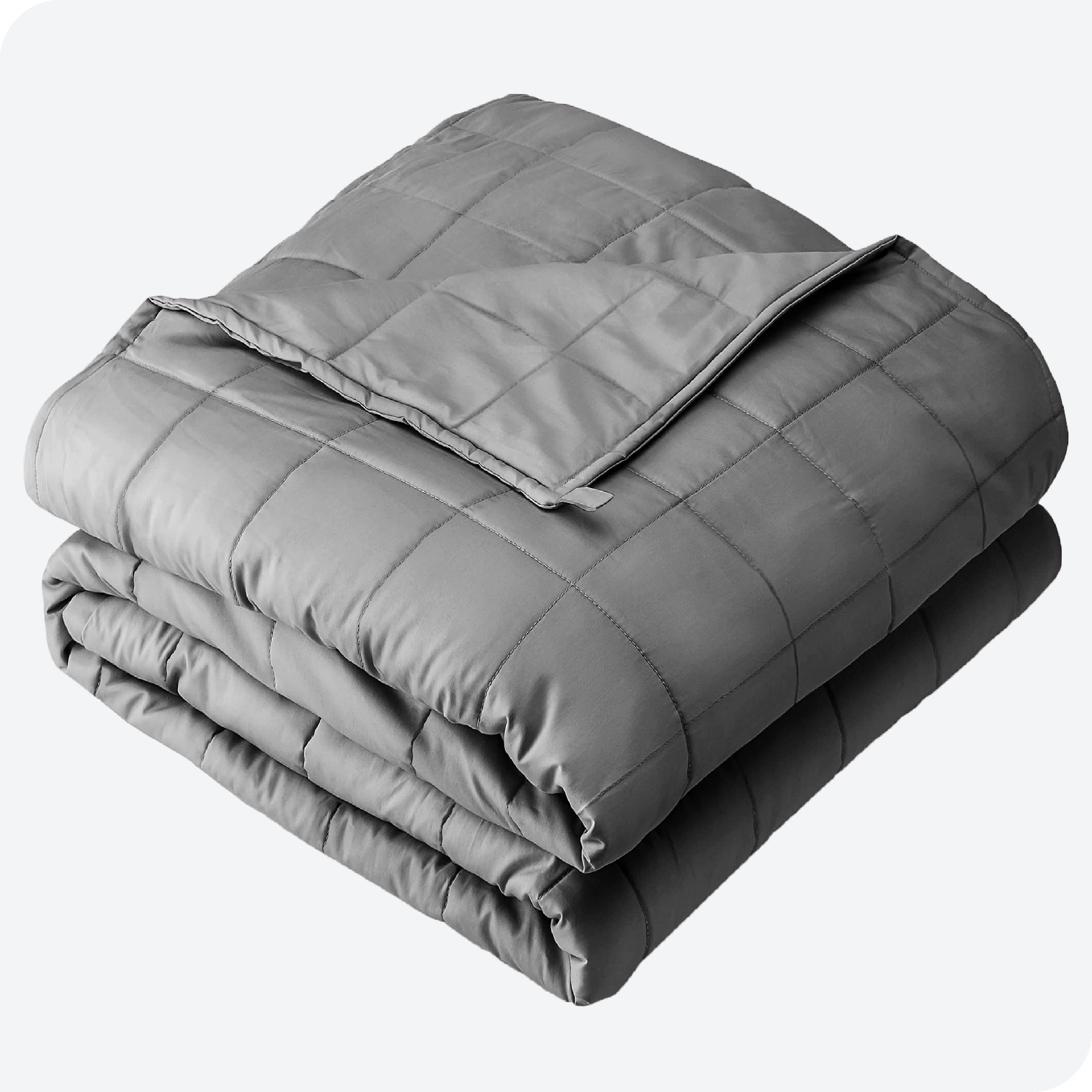 Bare Home Breathable 12 lbs Weighted Blanket for Adults and Kids 48 x 72 Washable 210tc Twill Cotton Light Gray Walmart