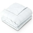 thumbnail image 1 of Bare Home 12 lbs Weighted Blanket for Adults and Kids - 48" x 72" - 210tc Twill Cotton, White, 1 of 10