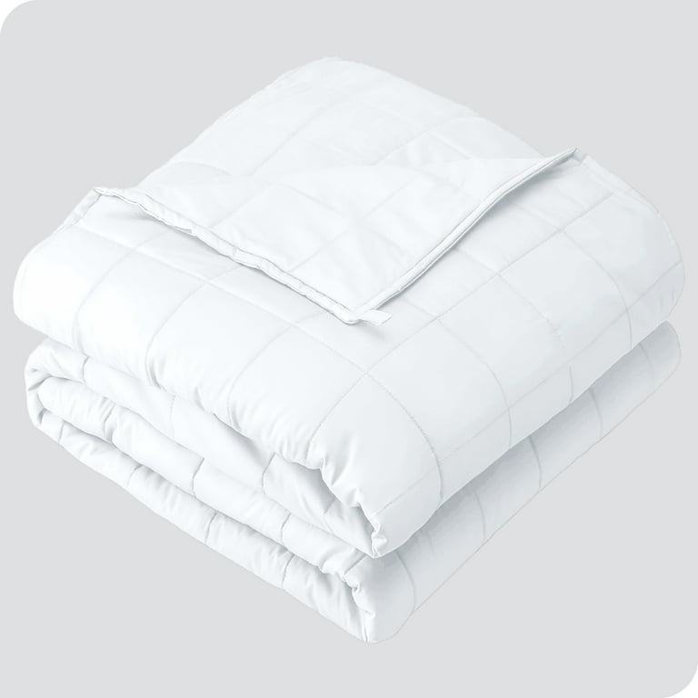 Bare Home 15 lbs Weighted Blanket for Adults and Kids 48 x 72 210tc Twill Cotton White Walmart