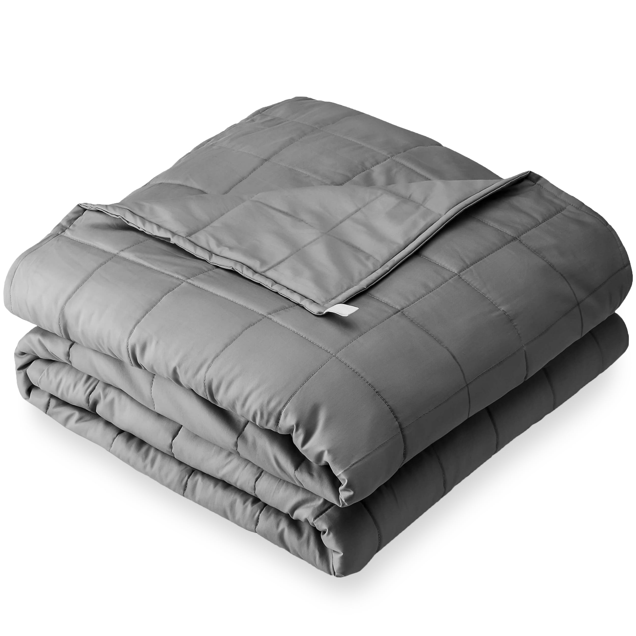 Gray Cotton Queen Size Weighted Blanket with Fleece