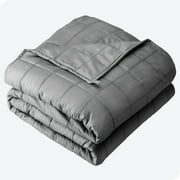 Bare Home 17 lbs Weighted Blanket for Adults - 60" x 80" - 210tc Twill Cotton, Light Gray